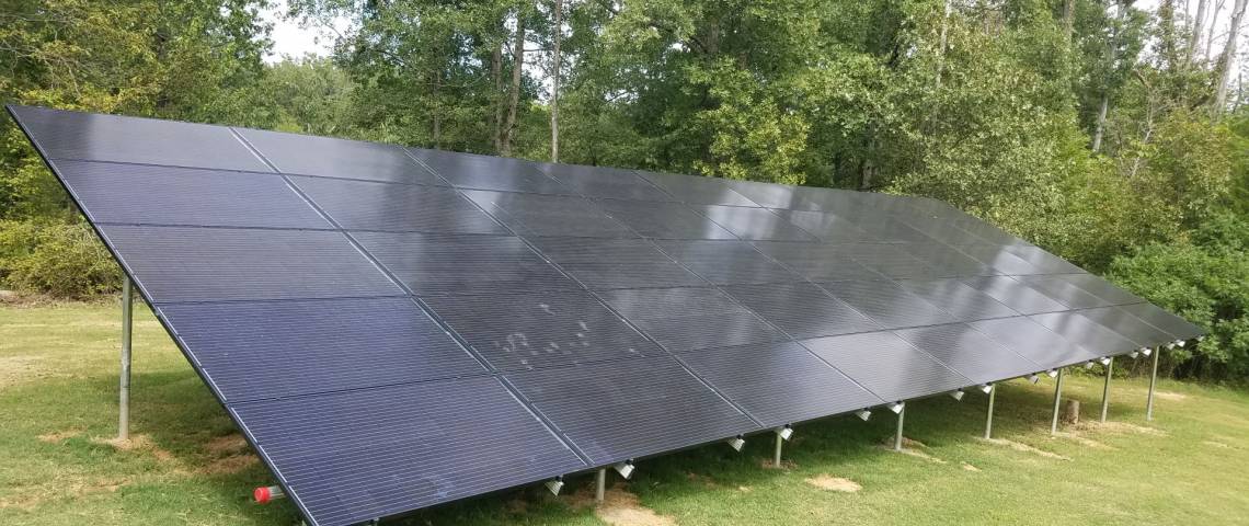 Ground Mount Solar Installation in Poplar Bluff MO