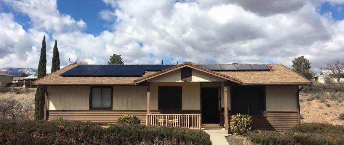 Residential Solar Panel Array in Cottonwood AZ