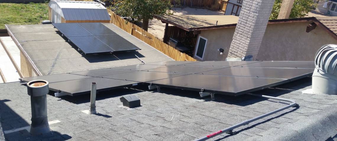Roof Mount Solar Installation in Ridgecrest CA