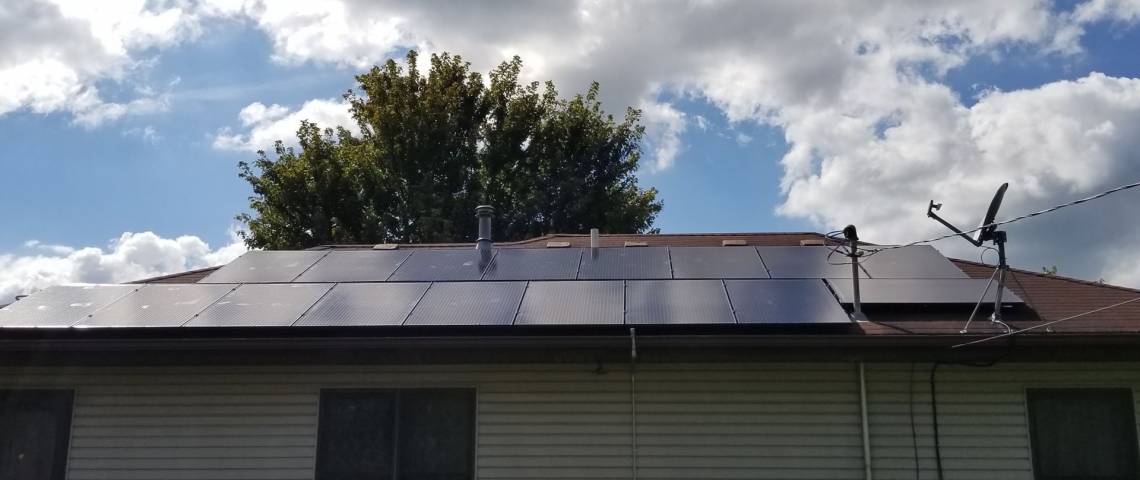 Roof Mounted Solar Array in Ozark MO
