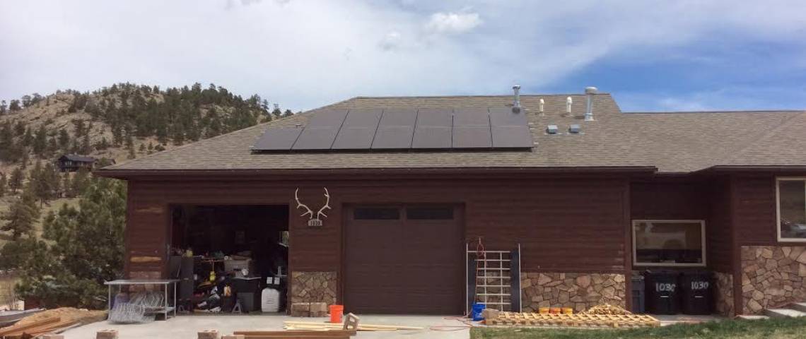 Roof Mounted Solar Install in Estes Park CO