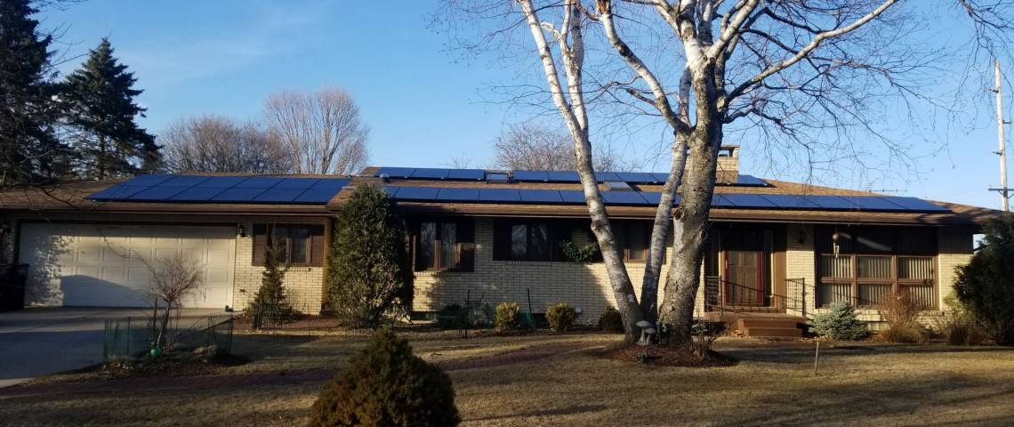 Roof Mounted Solar Install in Janesville WI