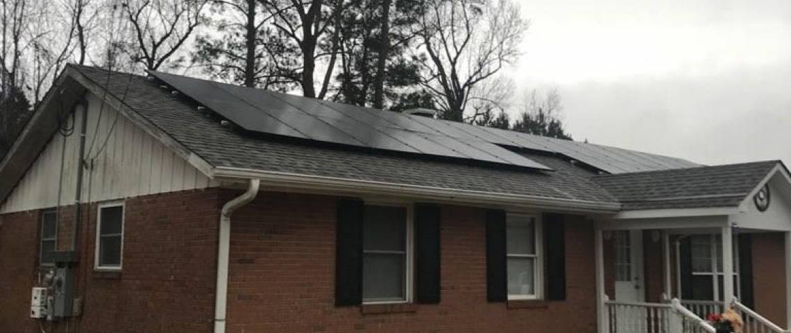 Roof Mounted Solar Install in Kinston NC