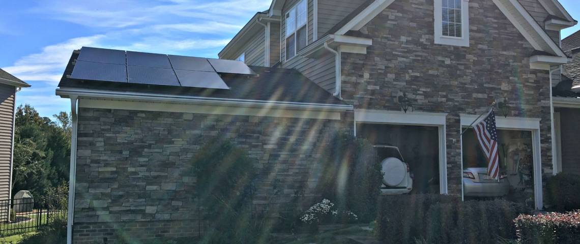 Solar Panel Array in Matthews NC