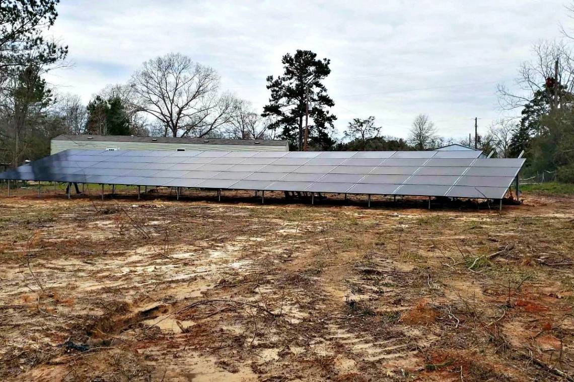 Ground Mount PV Solar Install in Gary TX