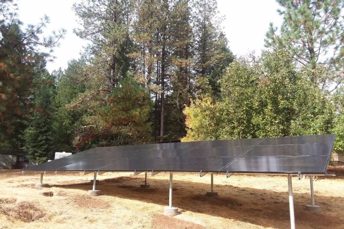 Ground Mount Photovoltaic System Install in Laytonville CA