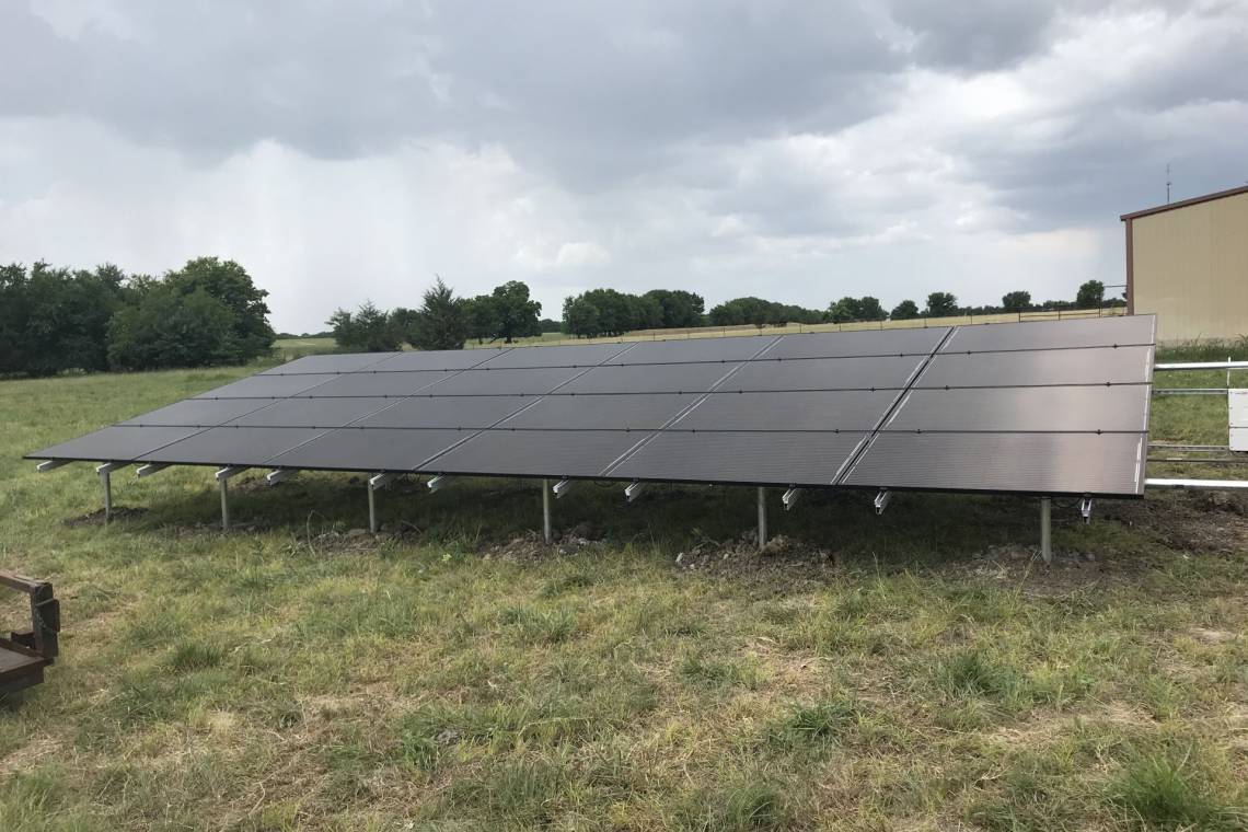 Ground Mount Solar Array in Clarksville TX