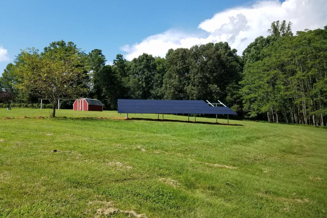 Ground Mount Solar Energy System in Union Grove NC