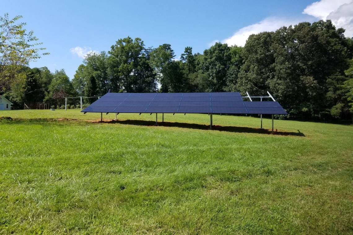 Ground Mount Solar Install in Union Grove NC