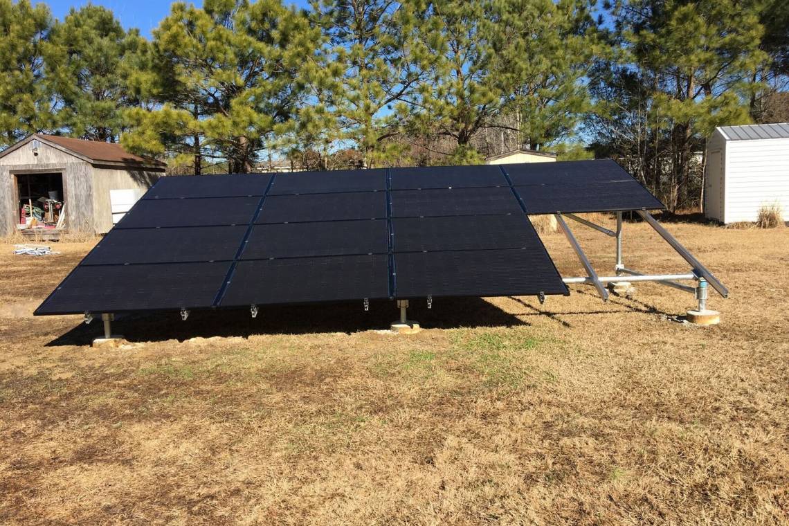 Solar Panel Installation in Edenton, NC (4.1kW) - Front View