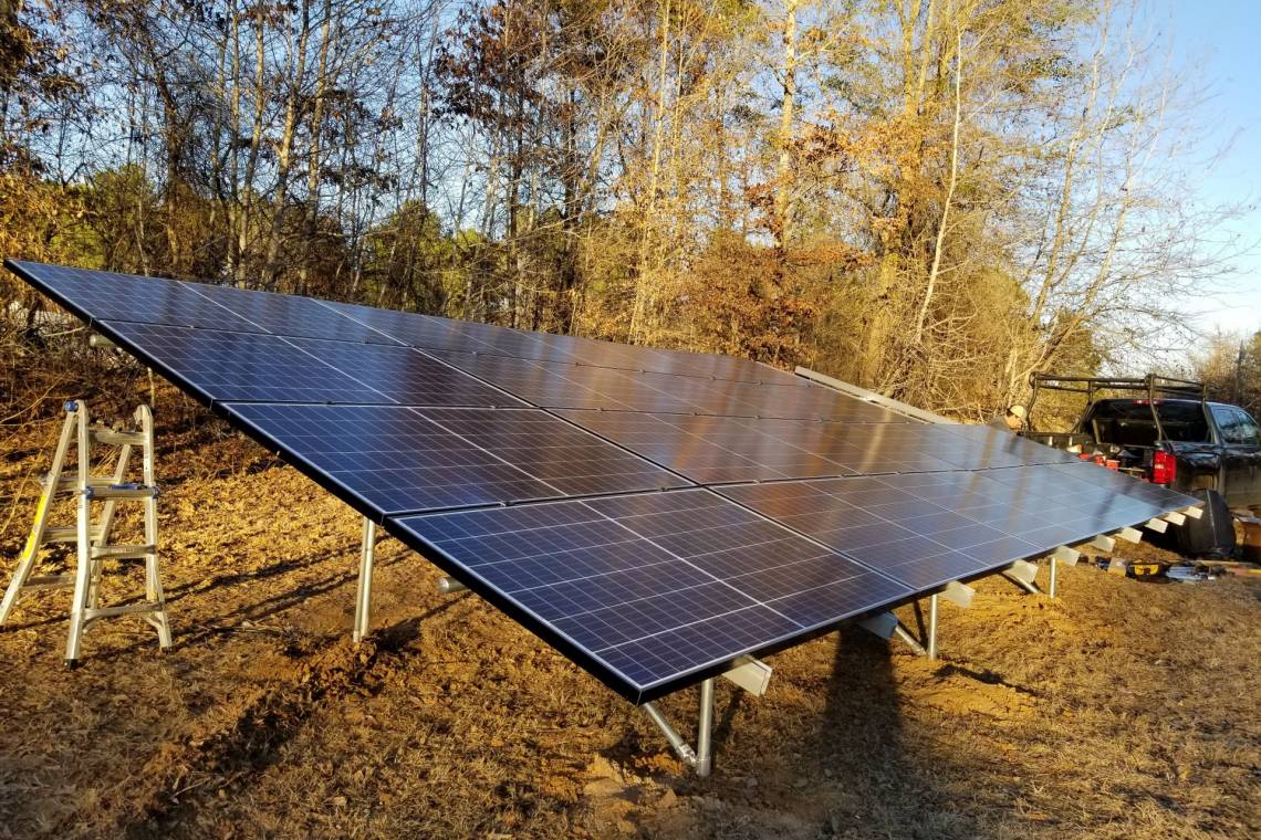 Ground Mount Solar Installation in Marshall TX