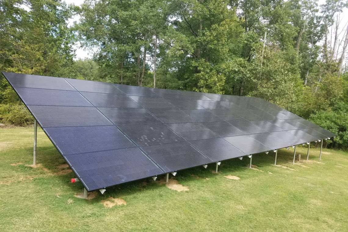 Ground Mount Solar Installation in Poplar Bluff MO