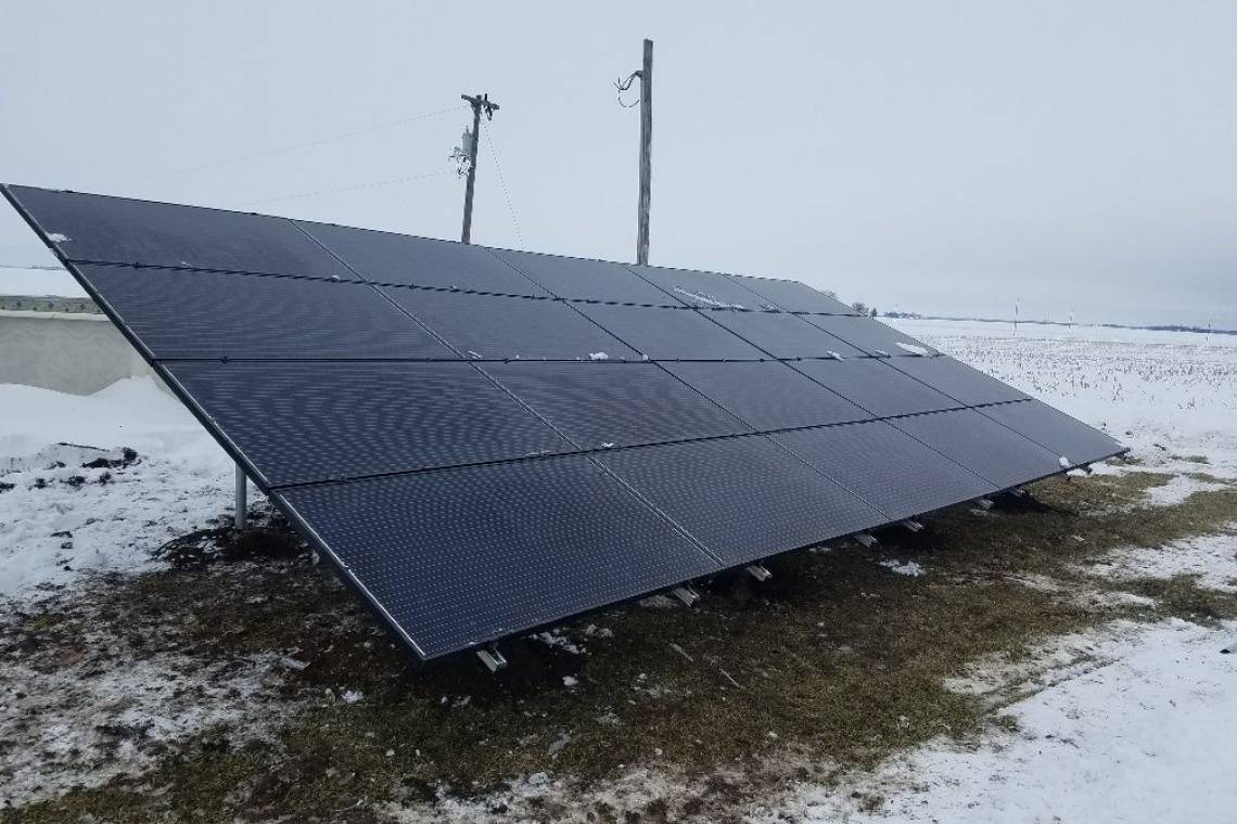 Ground Mount Solar Panel Install in Beason IL