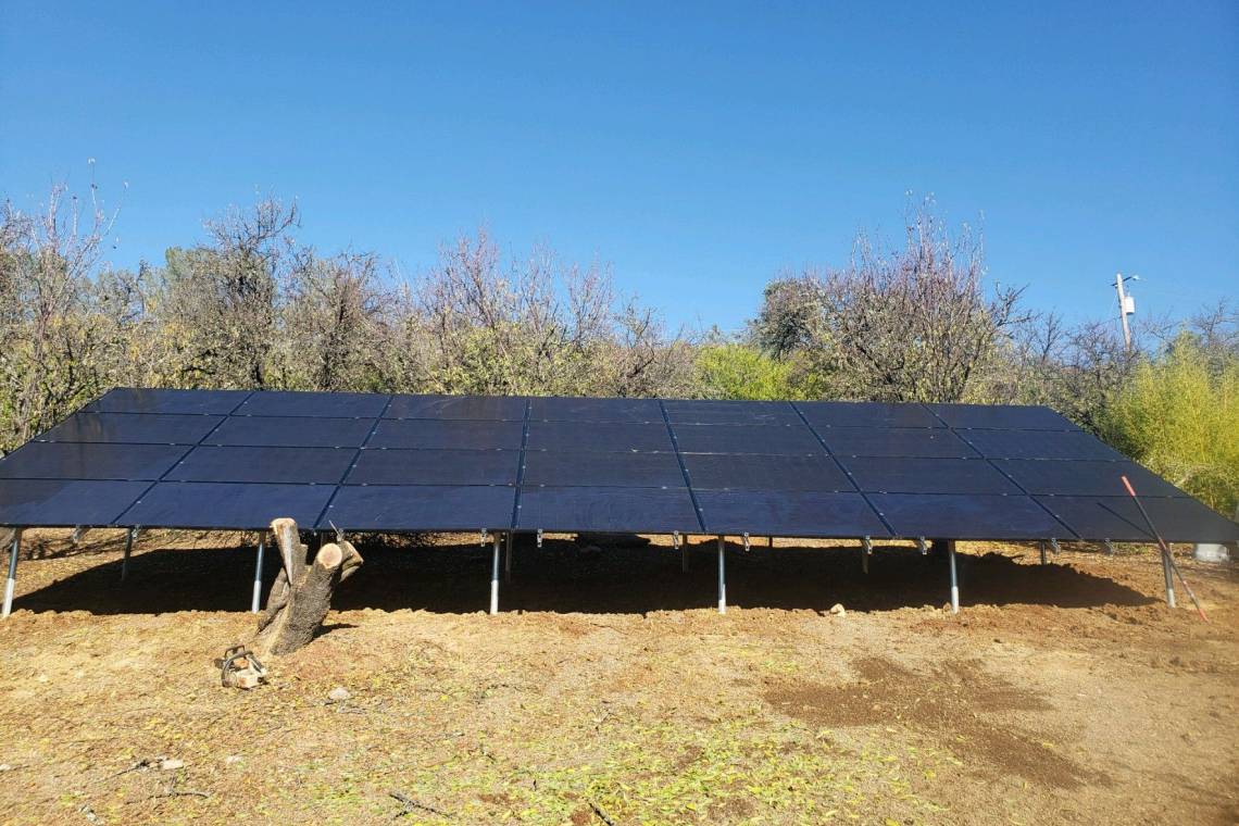 Ground Mount Solar Power System in Clearlake Oaks CA