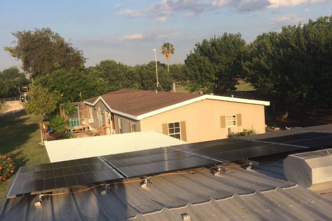 Corrugated Steel Roof Solar Panel Installation in Mission, TX (10.06 k
