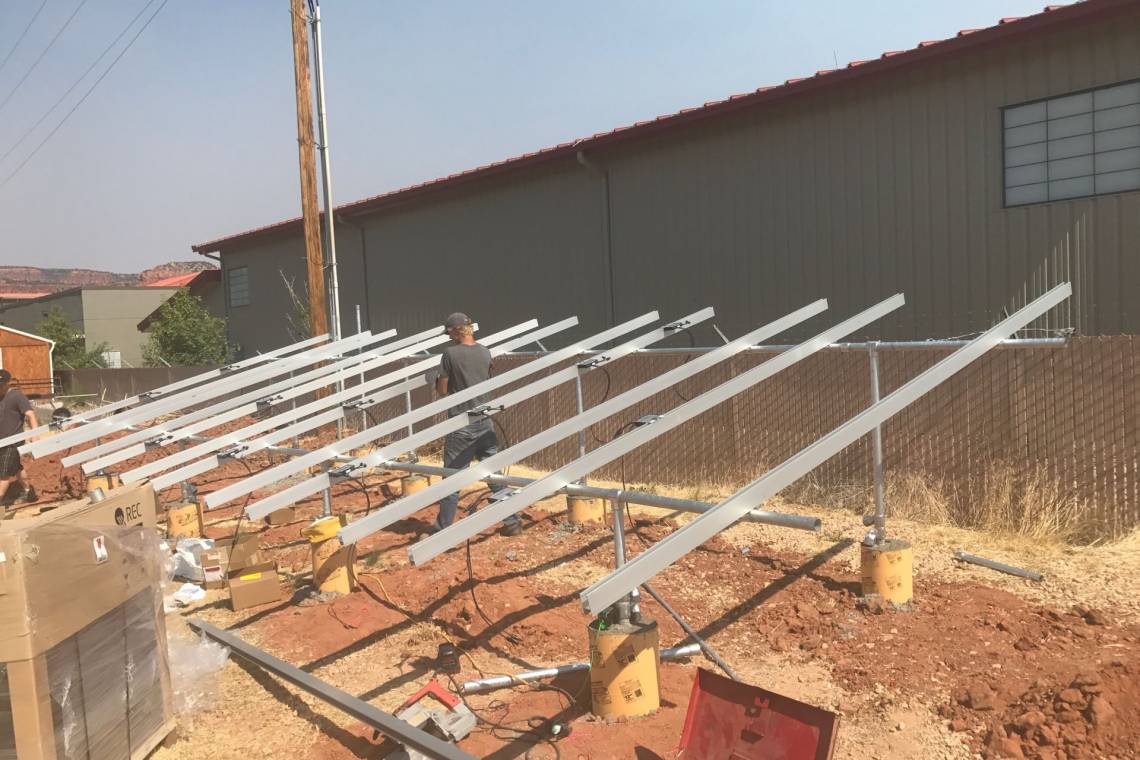 Ground Mount Solar Panel Installation in Kanab, UT - 1