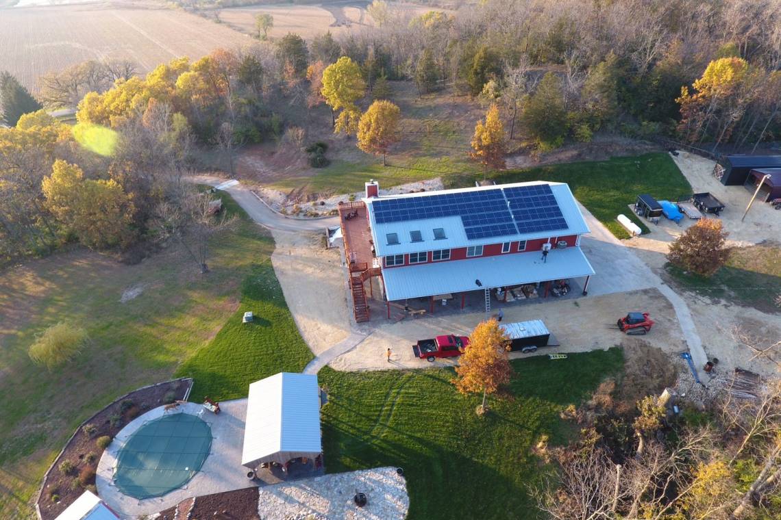 Solar Panel Installation in Albany, IL - Rooftop Far View
