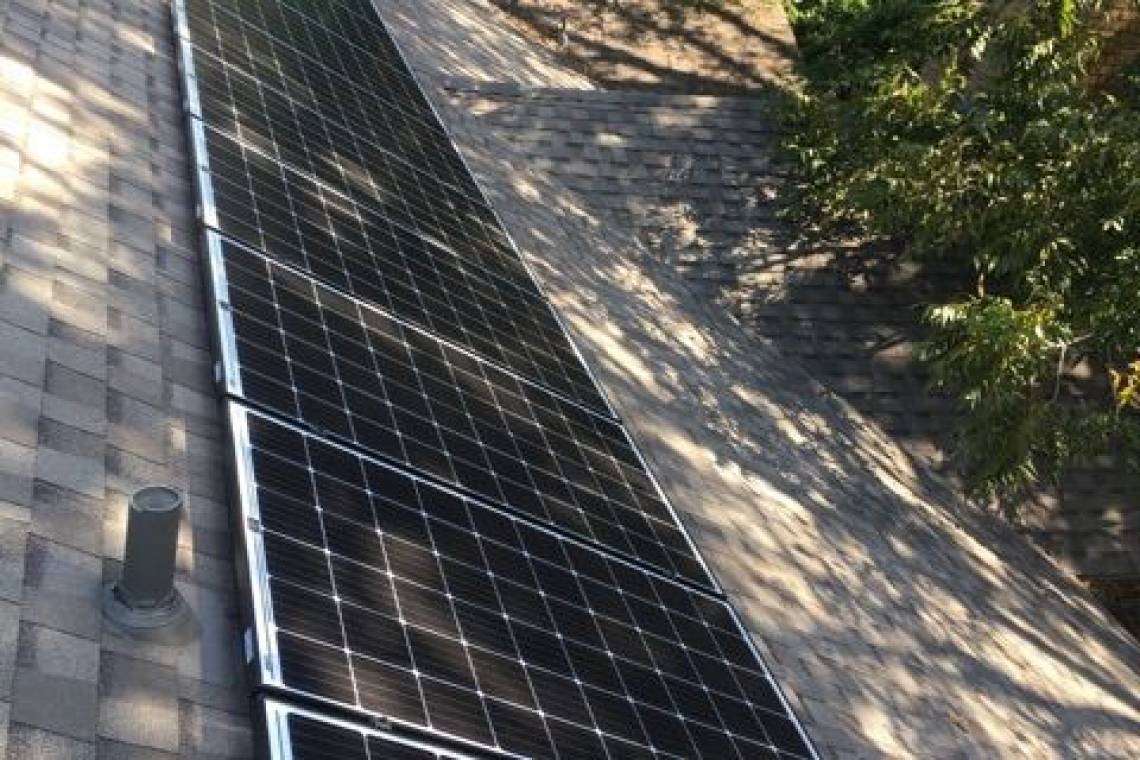 Solar Panl Installation in Alington, TX  - Tilted View