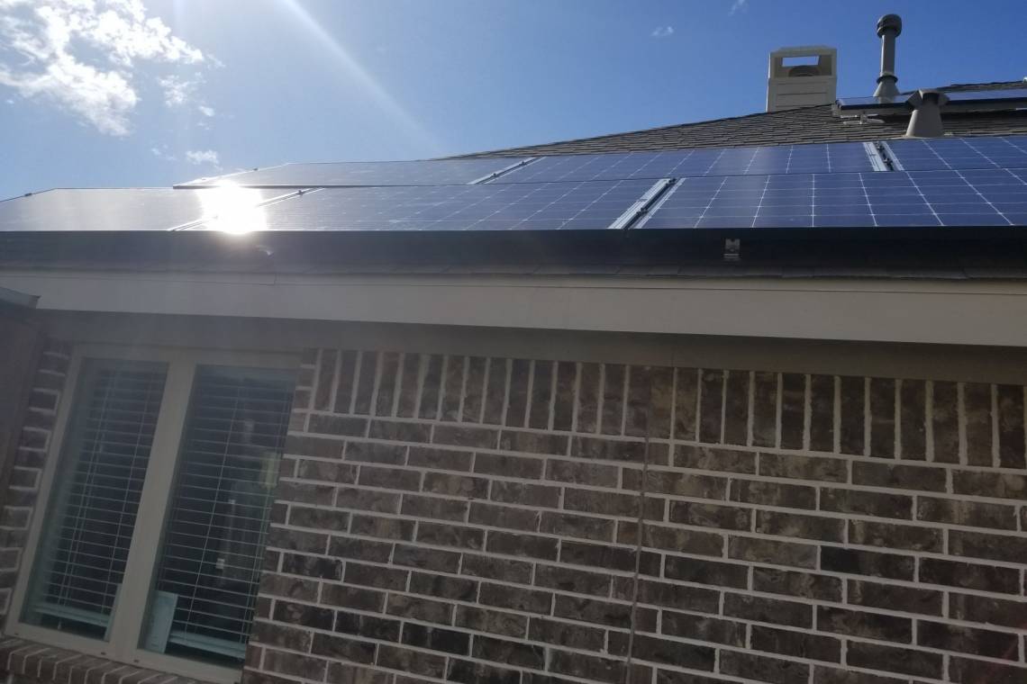 Solar Panel Installation in Richmond, TX - Side View