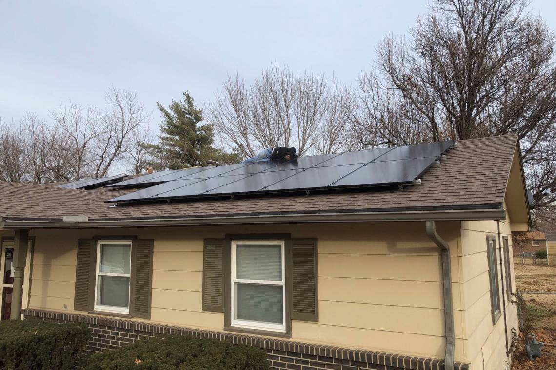 Residential Solar Panel Array in Wichita KS