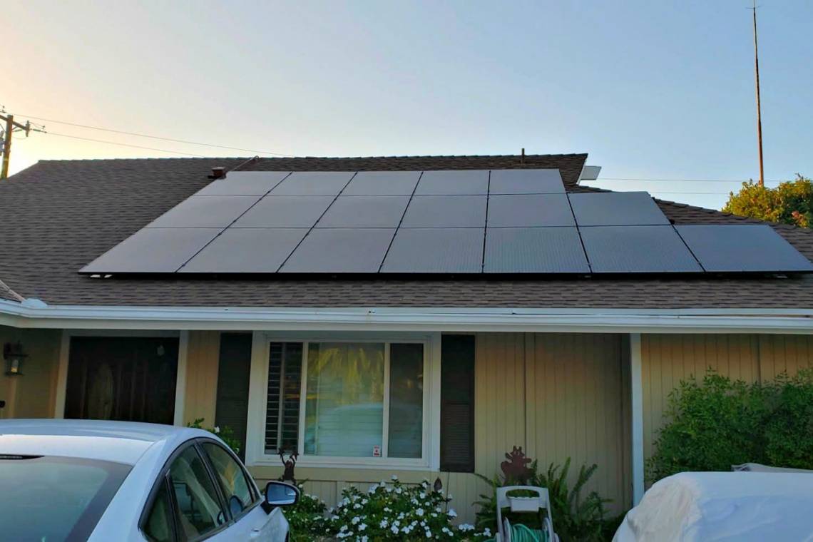 Roof Mount Photovoltaic Installation in Yorba Linda CA