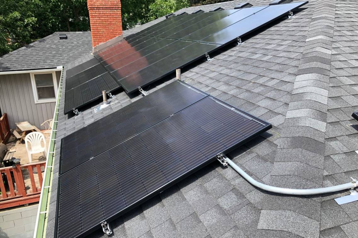 Roof Mount Solar Power System in Independence MO