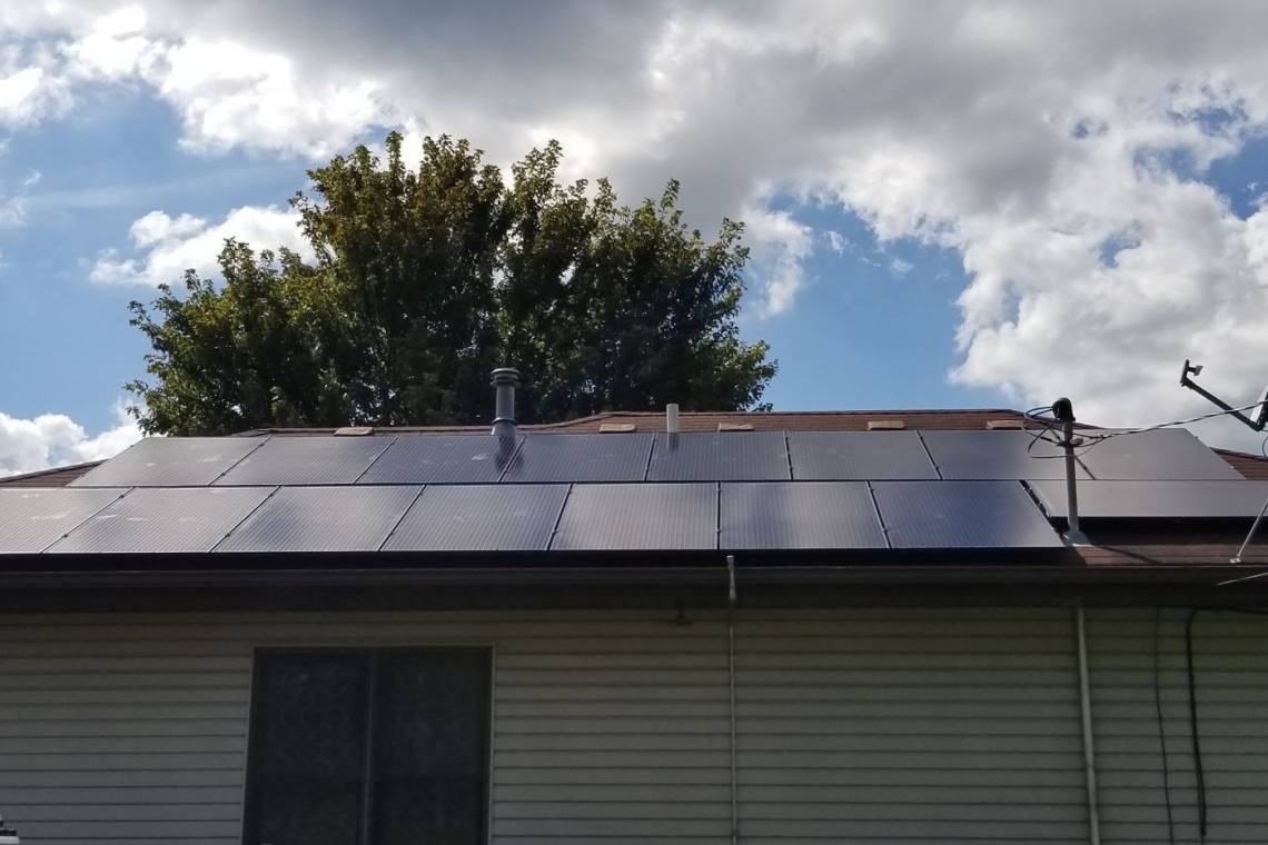 Roof Mounted Solar Array in Ozark MO
