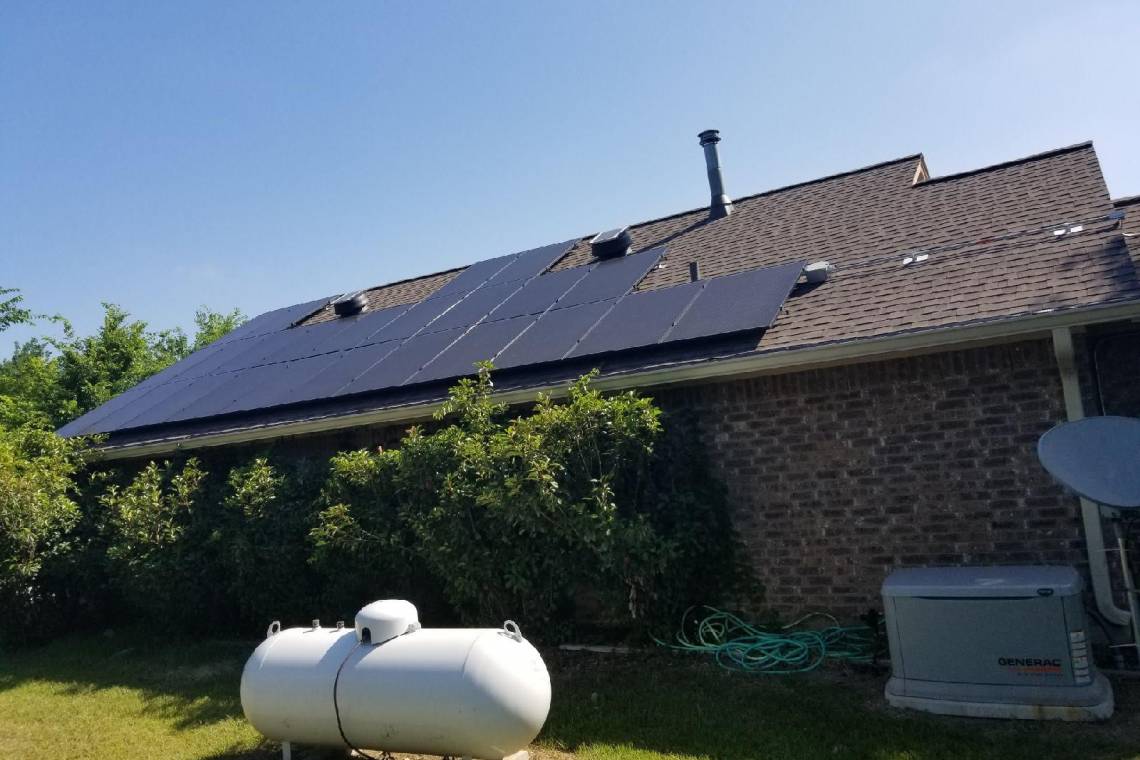 Roof Mounted Solar Install in Bryan TX