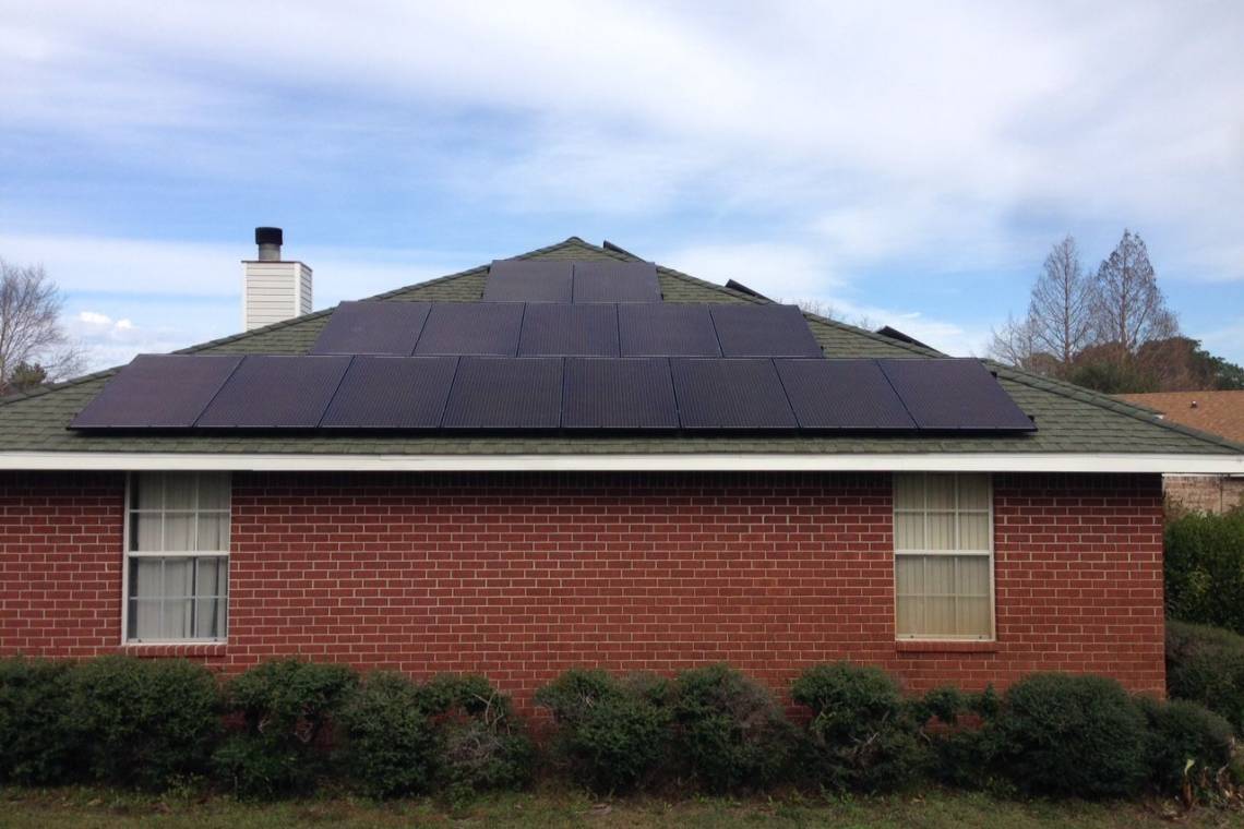 Asphalt Shingle Roof Mount Solar Panel Installation in Macon, GA - 1