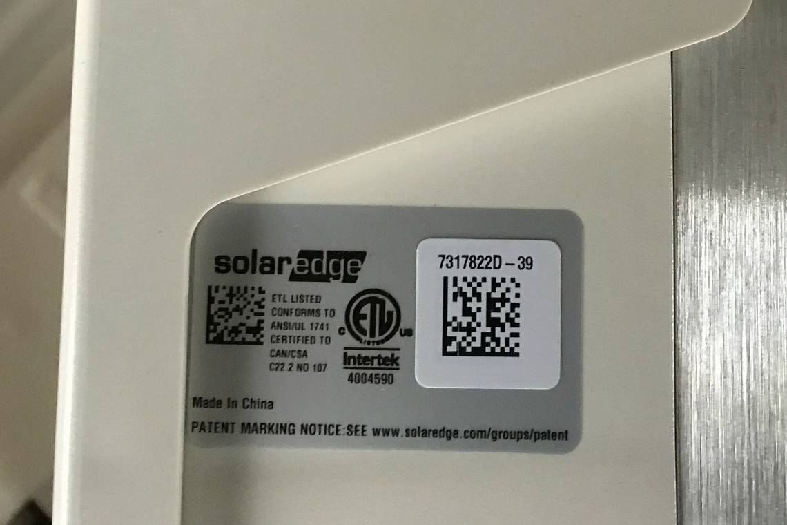 SolarEdge Label in Lucinda PA
